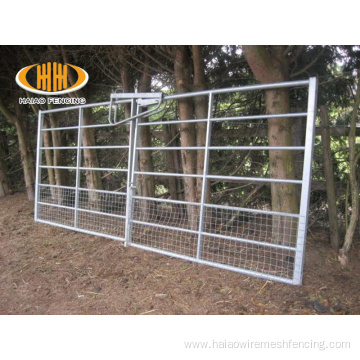 simple galvanized farm iron pipe gate